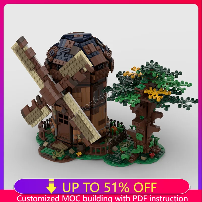 

938 PCS Hot Selling Windmill Modular Model Custom Building Blocks Diy Assembly Education Toys Children Christmas Surprise Gifts