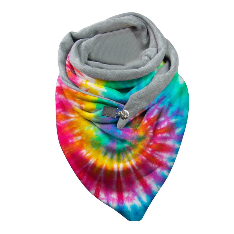 Tie-dye pattern Print 3D Printed Scarf and Shawl Warm for Women and Men