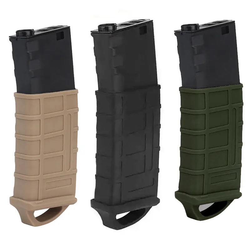 Tactical M4 M16 Fast Magazine Rubber Holster for 5.56 Mag Sleeve Pouch Anti-slip Cover Protective Airsoft Hunting Accessories