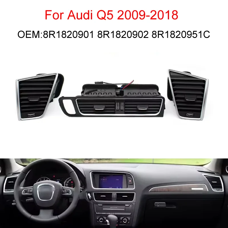 8R1820951 Für Audi Q5 8R Vordere Armaturenbrett-Klimaanlage Lüftungsauslass-Baugruppe 2009 2010 2011 2012 2013 2014 2015 2016 2017 2018
