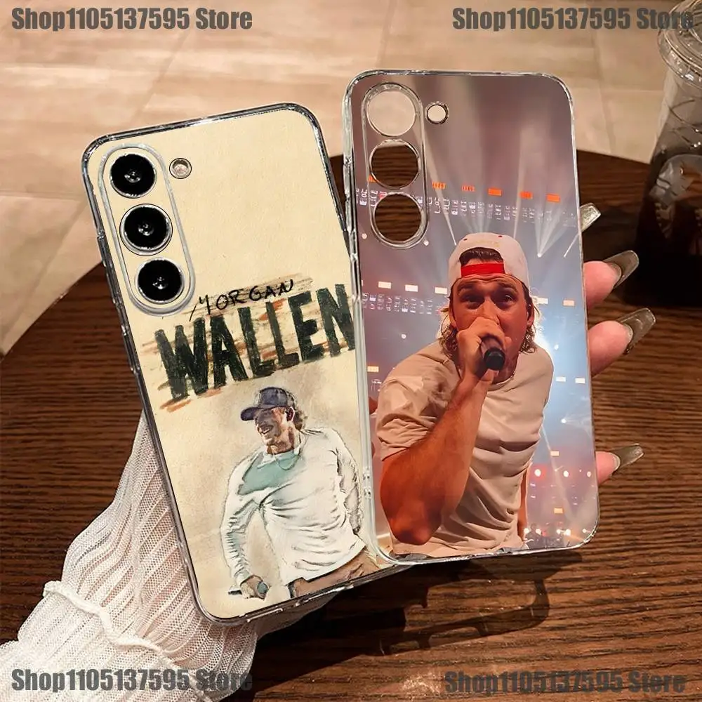 

Singer M-Morgan Wallen Phone Case For Samsung S30,23,21,22,20, FE lite,S10,9,8,7 PIus Note20ultra Soft Transparent