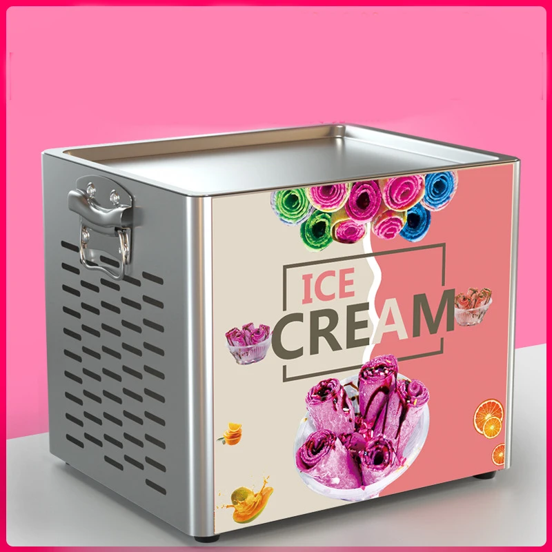 ยี่ห้อใหม่ทั้งเครื่องสแตนเลส Mini Mini Ice กระทะ Plug-ในครัวเรือน Diy Manual Ice กระทะ
