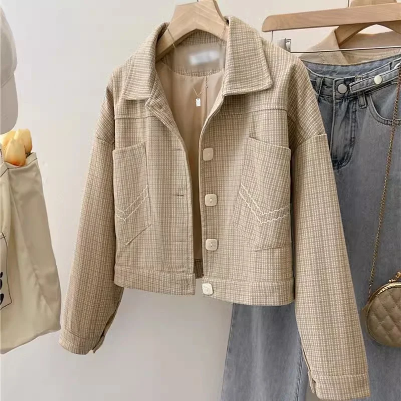 

Leisure Short Jacket for Women With Small Stature High Waisted Cardigan 2024Spring Autumn New Popular Small Fragrant Thin Jacket