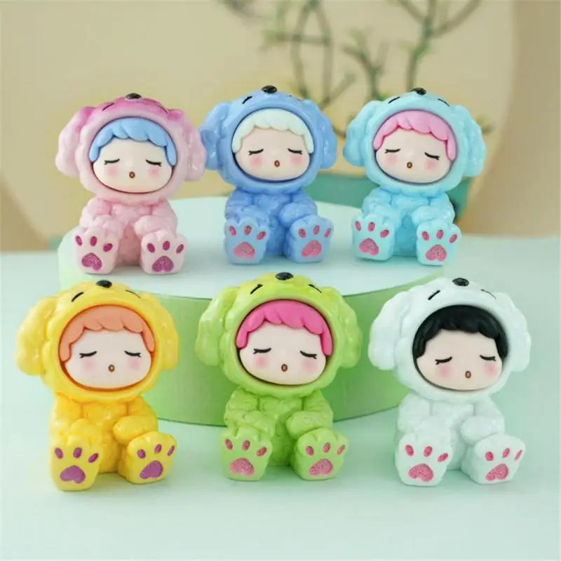 New Mini Cute Doll Resin Ornaments Office Desktop Crafts Miniature Scene Ornaments Children's Holiday Gifts Anime Hand-made