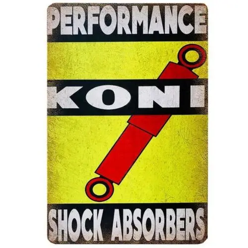Koni Shock Absorbers Vintage Tin Sign Retro Garage Racing Auto Shop Decor-Aluminum