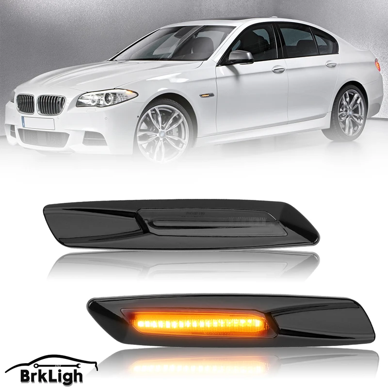 2X LED Sequential Fender Indicator Side Marker Blinker Turn Signal Lights for BMW 5 Series F10 F11 528i 528iX 535i 2011 12 2013