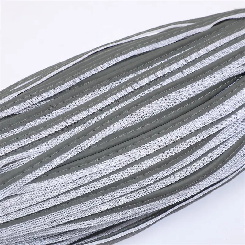 100 Yards High Reflective Fabric Piping Ribbon with white edge braid trim tape for sewn on clothing, bags ,shoes