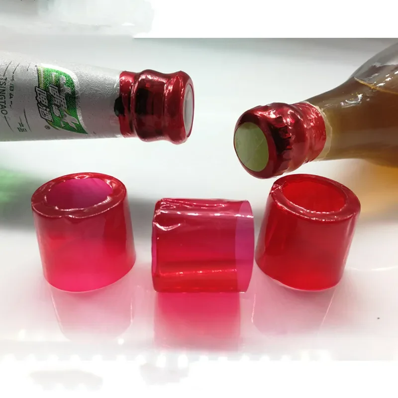 100X PVC Wine Bottle Shrink Film Sealed Heat Shrink Covering Film Plastic Cap Capsules for Home Brewing Wine Beer Liquor Protect