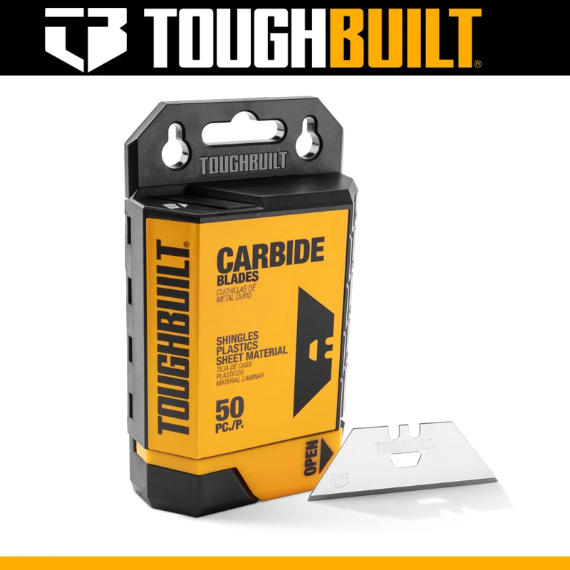 Toughbuilt Tb-h4s501450 Lâminas Trapezoidales Utilitárias de Pol. Pacote com 50 Fatias Afiadas Rápidas Acessórios de Ferramenta de Alta Qualidade
