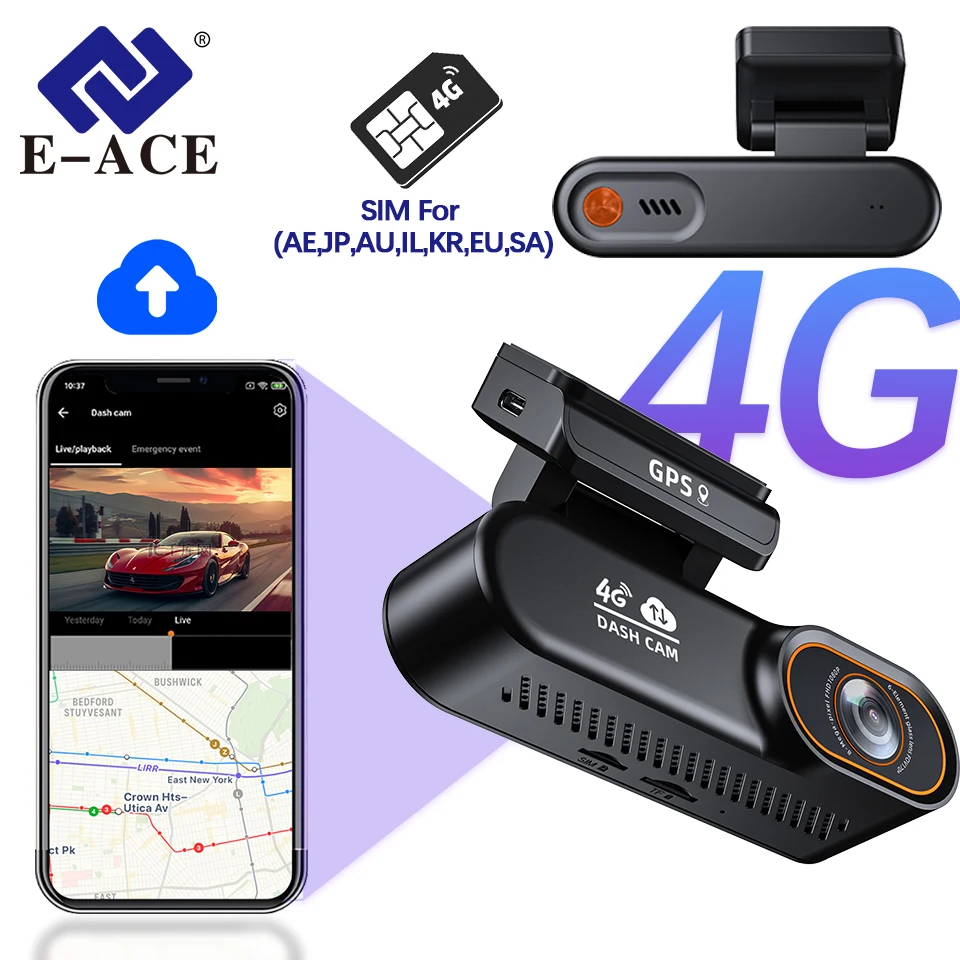 

Видеорегистратор 4G LTE, облачная запись, GPS-отслеживание, подходит для удаленного просмотра в реальном времени, проверка телефона, источник питания 12 В/24 В, автомобильная камера, бесплатное приложение