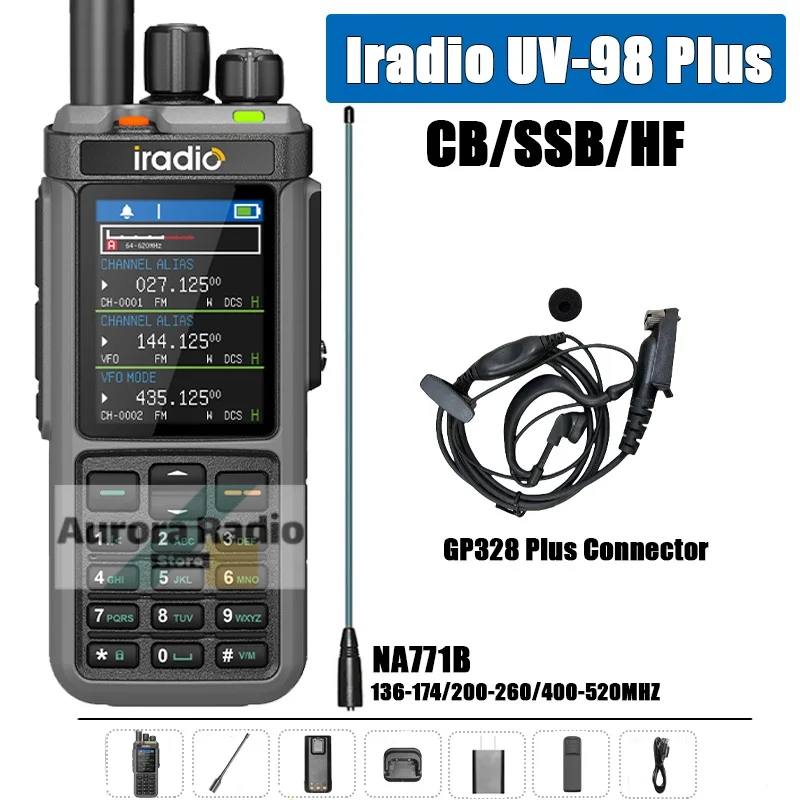 Iradio UV-98 Plus トランシーバー 10W 2.4インチ大画面