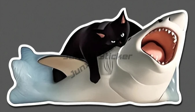 

CAR Sticker Black Cat Suppressing Funny Pet Car Motorcycle Waterproof Decal