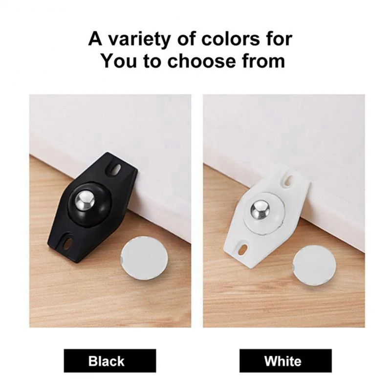 4개입 자가 접착형 무소음 볼 유니버설 휠 가구 캐스터 휠 스테인리스 스틸 휠 360도 회전 °   회전-BAAQ