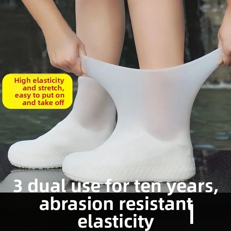 

Silicone WaterProof Shoe Covers Unisex Shoes Protectors Reusable Non-Slip Rain Boot Overshoes Walking Shoes Accessories