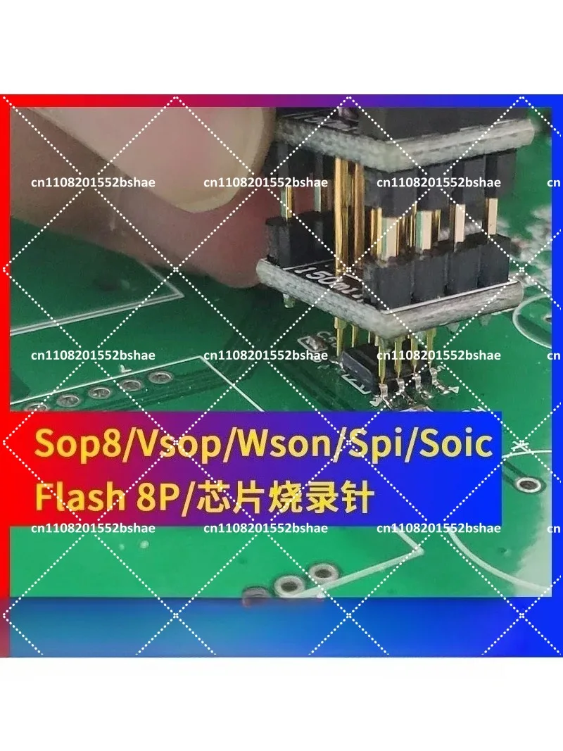 30cm Integrated Line Burning Test Probe Spring Needle 1.27mm Chip SOP WSON SOIC VSOP SPI FLASH 8P