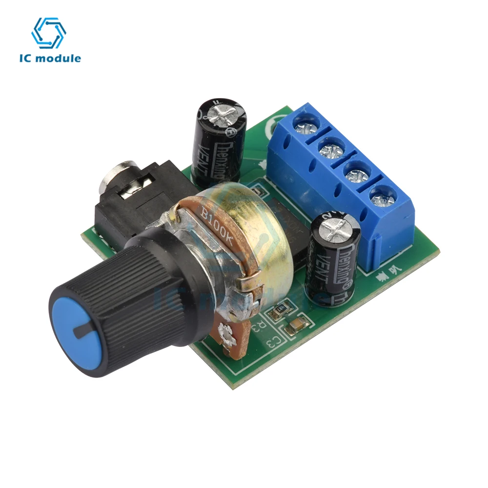 LM386 10W Audio Amplifier Board Mono 3.5mm DC 3-12V Volume Control Mini AMP Module Adjustable Volume 1PC Sound amplifier board