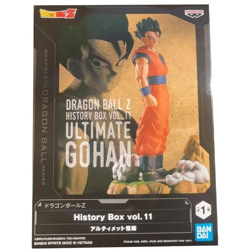 Banpresto-Dragon Ball Z History Box, Son Gohan Anime Figure, Original, Authentique, Modèle de boîte, Jouet pour enfant, Poupées, Cadeau de festival, En stock