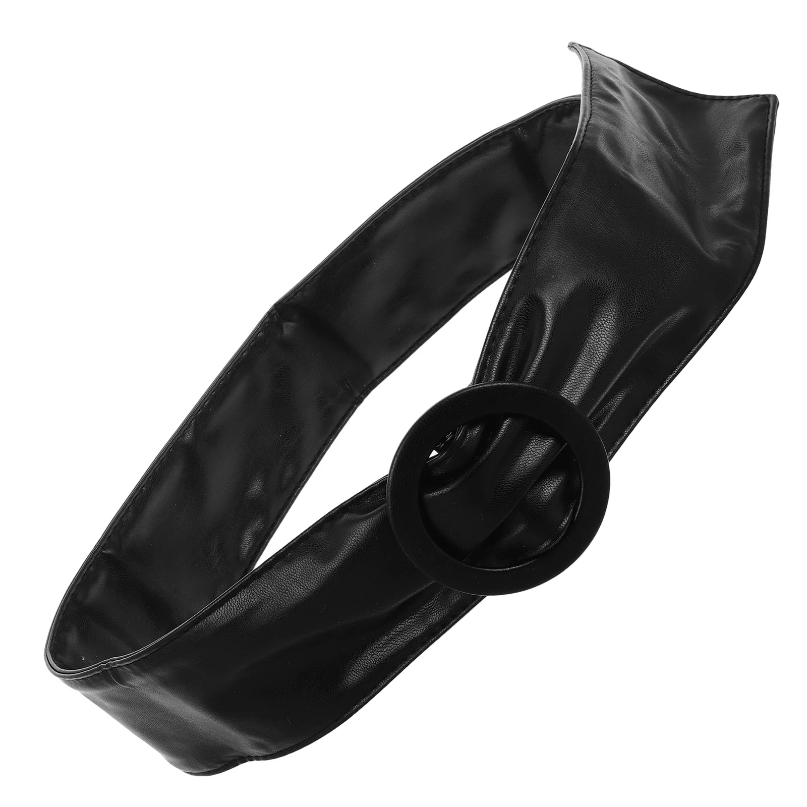 

Women'S Fashion Solid Color Thin Pu Waist Skinny Adjustable Slim For Jeans Pants Dresses Coats Waistband Vintage Chain Accent