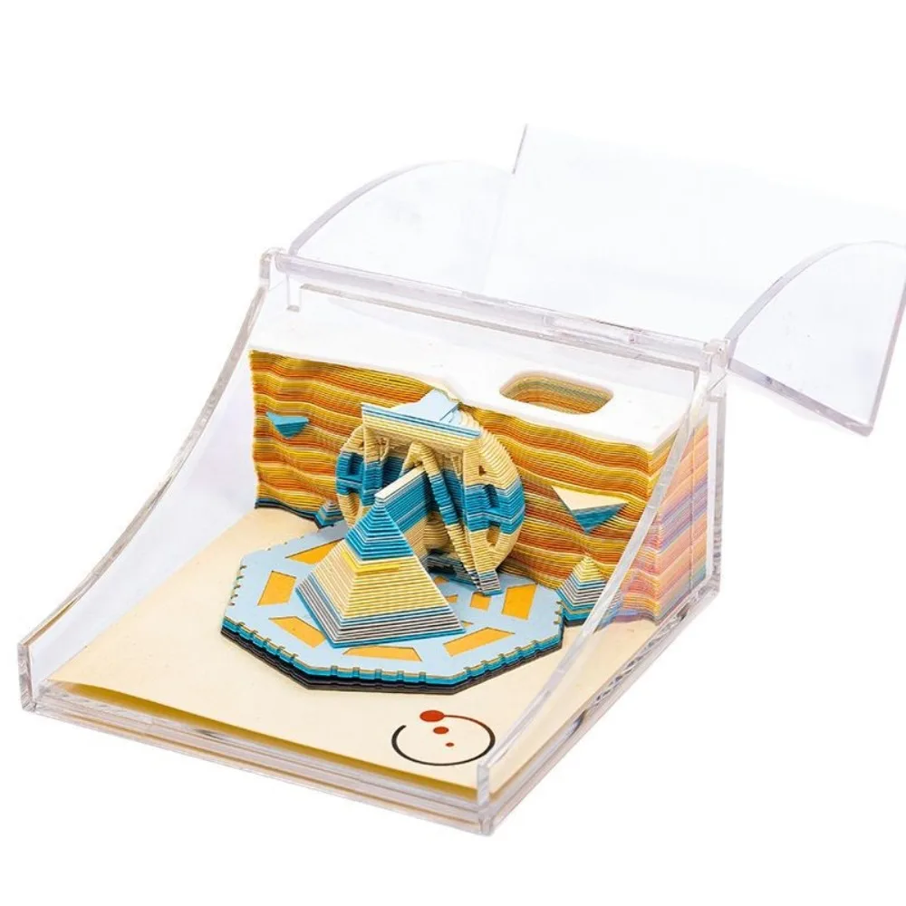 Três corpo cultural criativo três corpo planeta temático 3d estéreo em camadas papel escultura arte artesanato decorativo nota pegajosa