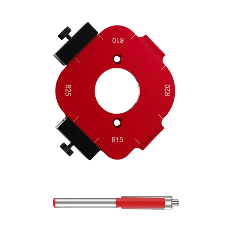 Q2Q4 10-25/R30-R50 Holzplattenradius-Platten-Trimmmaschine Graving Machine Aluminium Runde Eck Jigs Vorlage Werkzeug