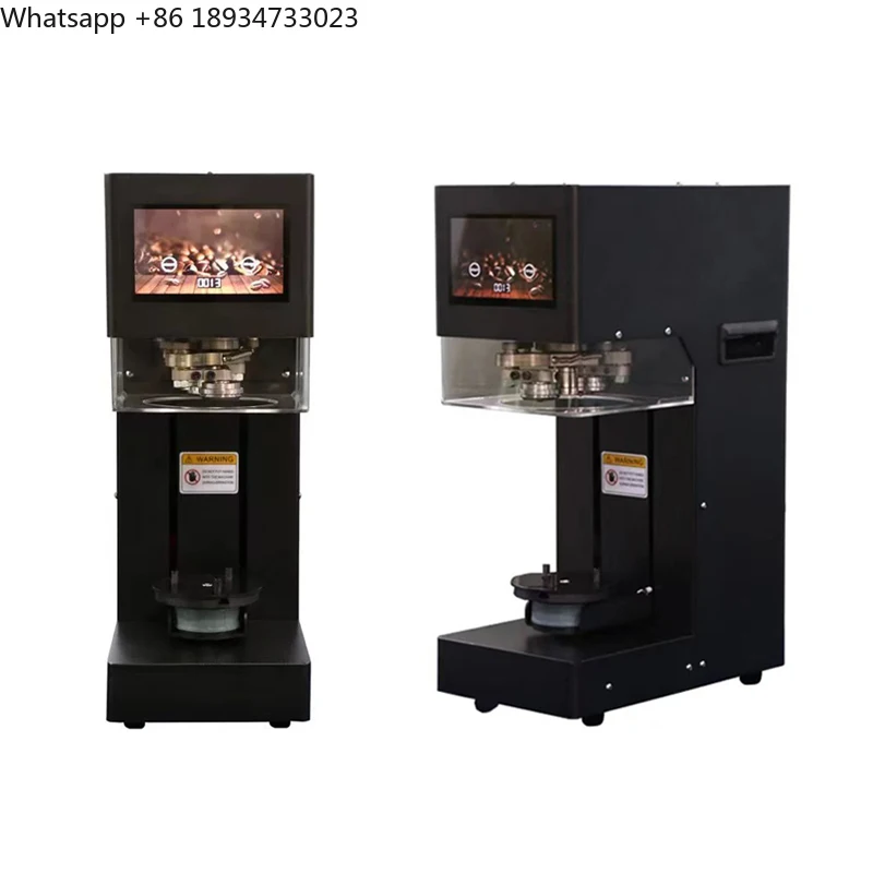 

Новейшая полностью автоматическая машина для запечатывания банок с выдвижным верхом из нержавеющей стали, пузырьковый чай, кофе, ПЭТ-банки, банки с алюминиевой крышкой без проставки