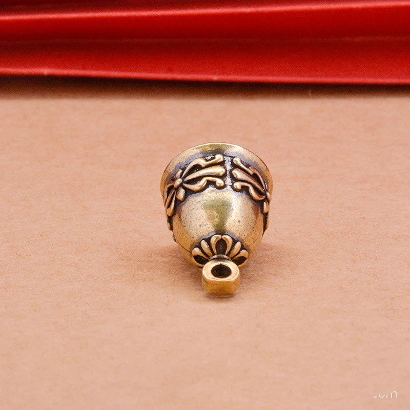 Vintage Bell Tibetan Exorcism Bells Pure Brass European Armor Style Bells Car Keychain Pendant Jewelry Men Keyring For Pet Bells view 3