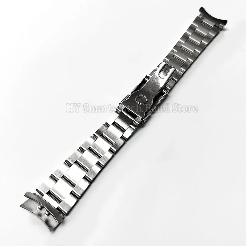 20 مللي متر حزام ساعة من الفولاذ المقاوم للصدأ لرولكس لشبح الماء دايتونا لساعة المعصم المحار نهاية منحنية سوار معدني ملحق