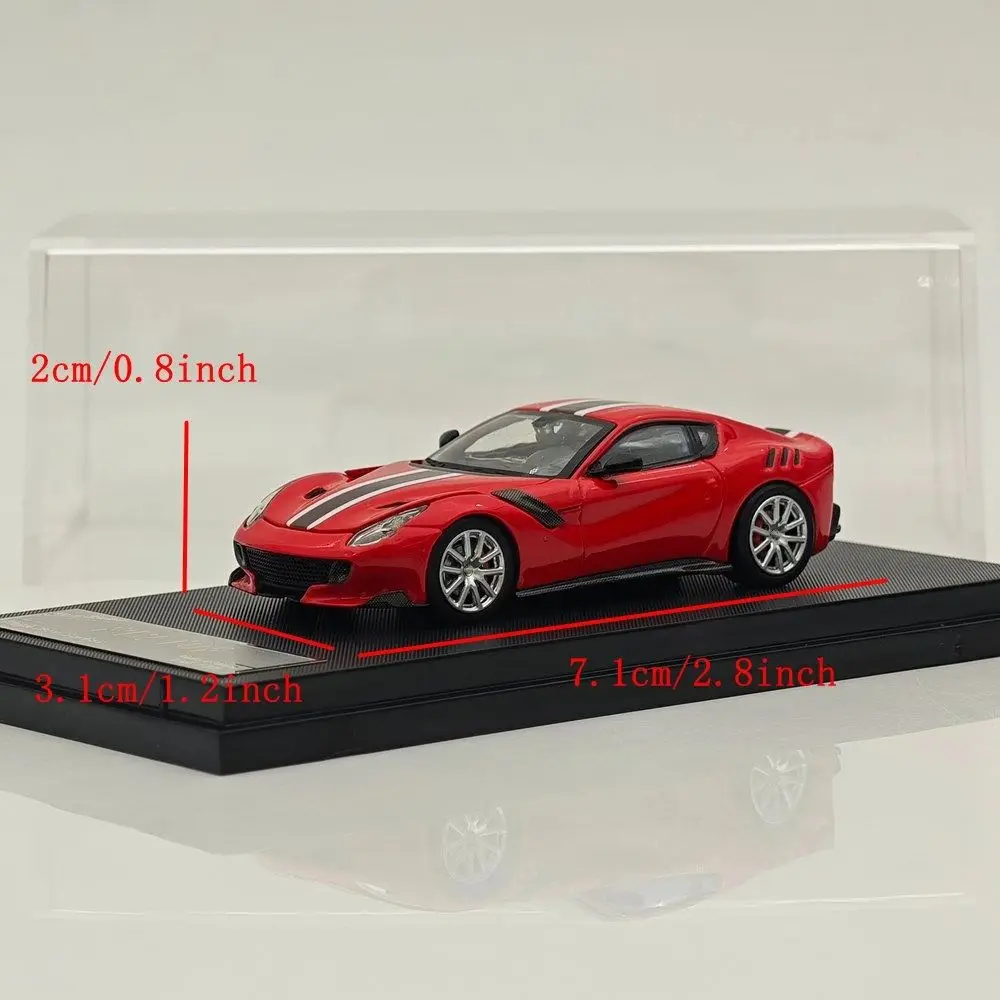 Stance Hunters SH 1/64 F12 TDF Hood Opens Red pull flower Diecast Models Car Miniature Limited Collection Toy Vehicle Models