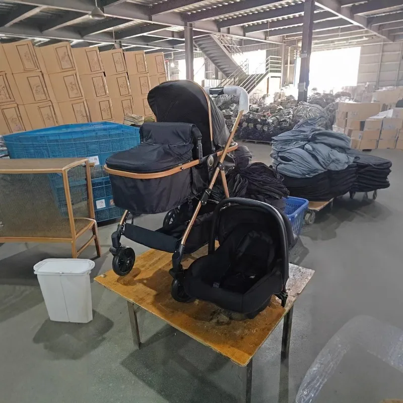 Kereta dorong bayi yang ringan dan dapat dilipat, dapat dilepas, dengan pemandangan tinggi, mudah untuk duduk dan berbaring.