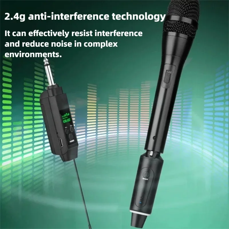 GAW-MA20 2.4G 6.5 connettore microfono sistema di trasmissione e ricezione wireless microfono cablato strumento chitarra universale