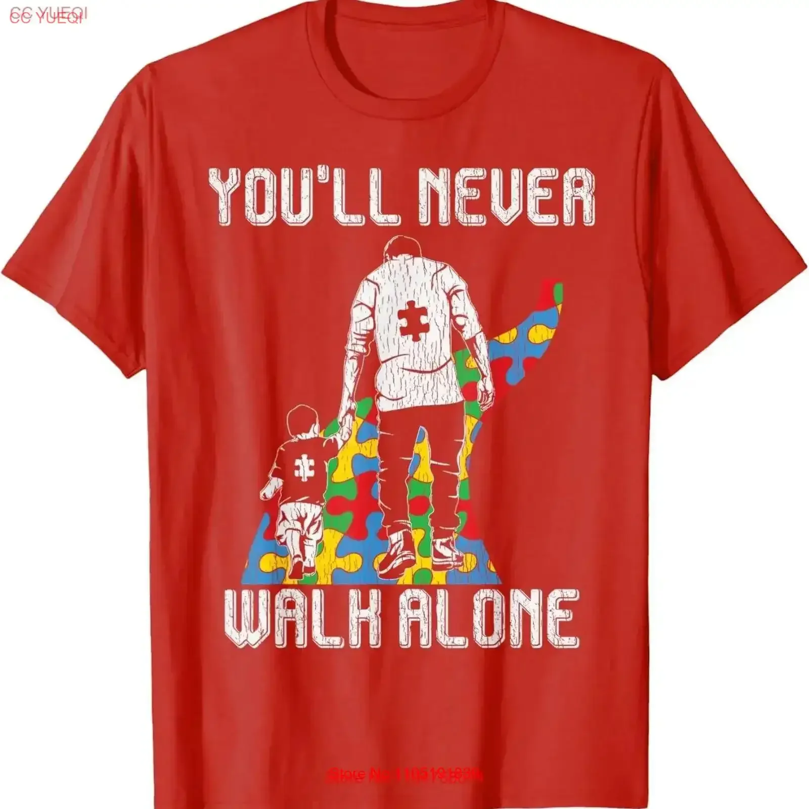 

Винтажная семейная футболка «Отец и сын, никогда не ходят в одиночестве», модная уличная одежда, мягкая, дышащая, удобная, винтажная