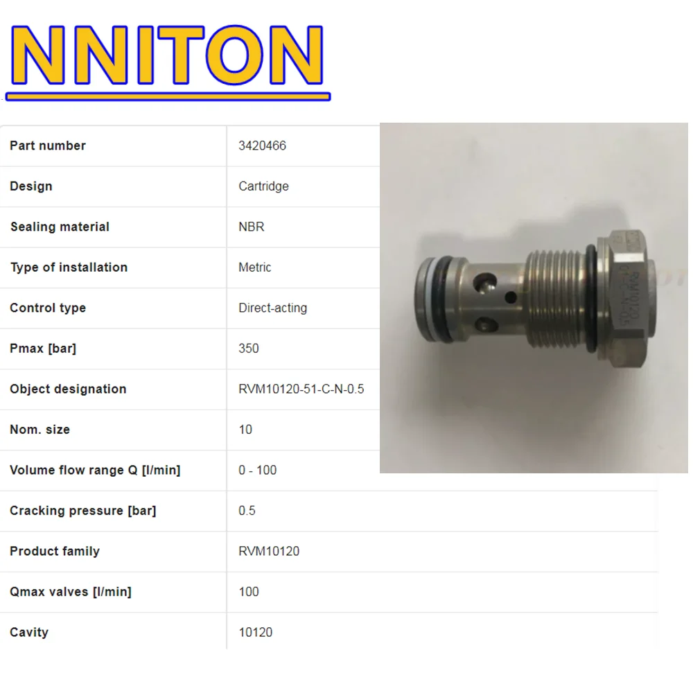 

Check Valve RVM10120-01-C-N-0.5 3058962