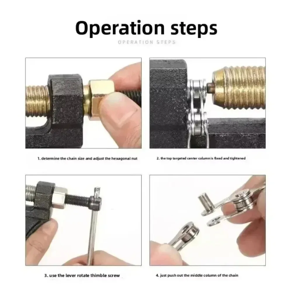 Motorcycle Chain Breaker Chain Link Removal Sepa for Motor Chain Breaker Riveting Tool 420-530 Motorcycle Parts Repair Tool view 6