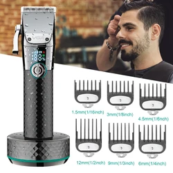 Cortadora de pelo profesional para hombres, recortadora de barba de barbero, máquina de corte de pelo recargable, afeitadora