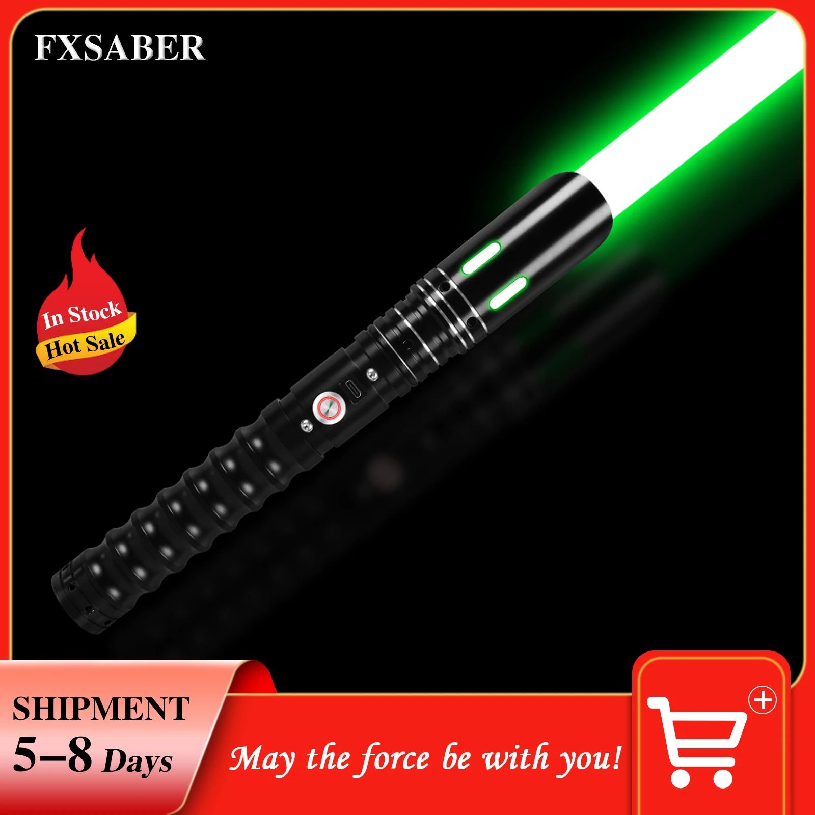 FXSABER RGB rechargeable Metal Hilt Custom lightsaber with High Light Sound Effect for Cosplay lightsaber toy