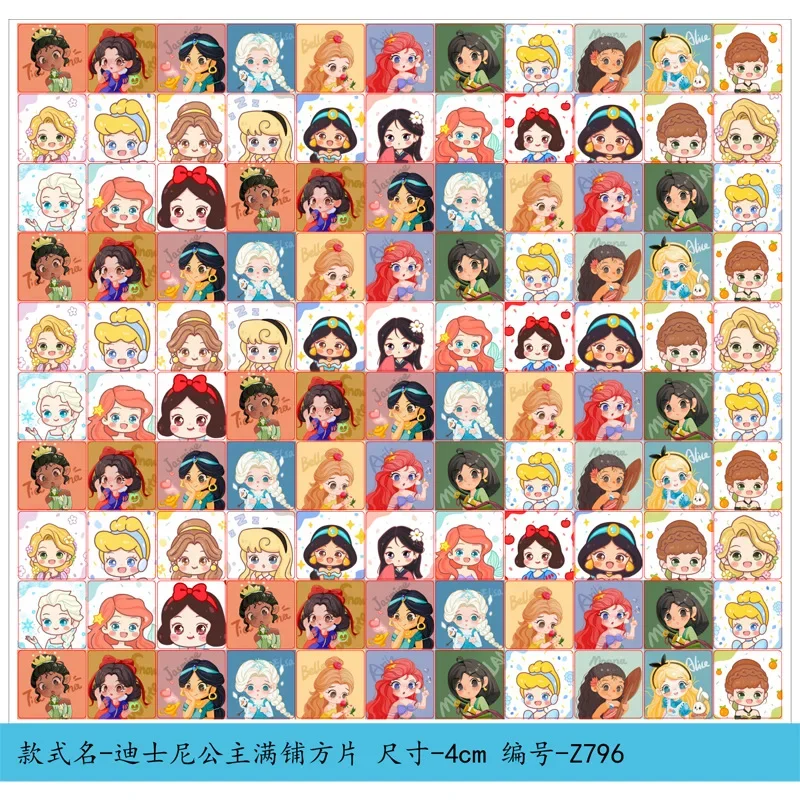 Cartoon Anime Disney Theme Acrylic Patch Fairy Mickey Princess Collection Handmade DIY Keychain Material Accessories Wholesale