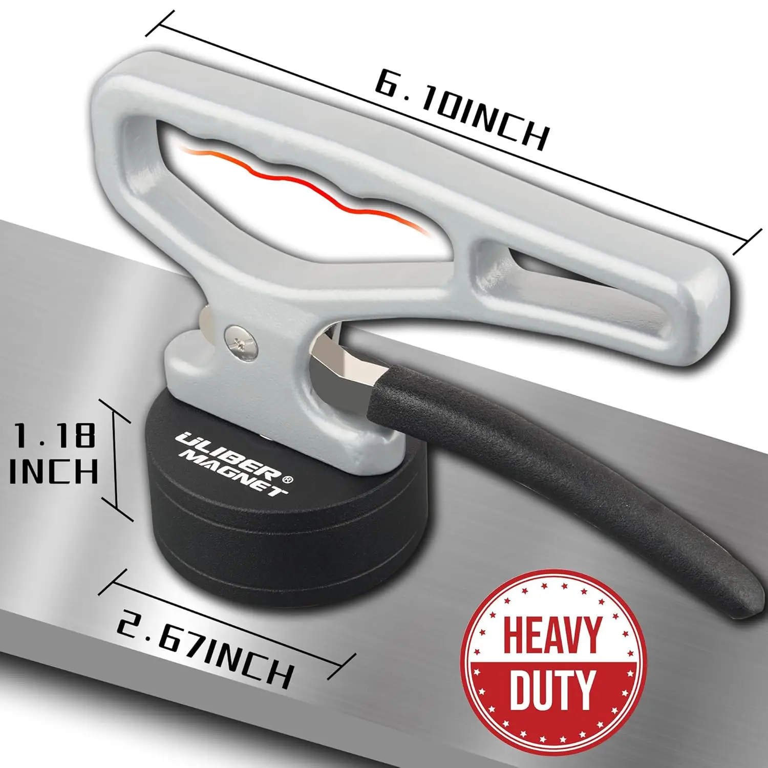2PK Strong Magnetic Pickup Tool Lift Magnet Quick Release Portable Material Collector Ergonomic Handle for Iron Plate Laser Cut