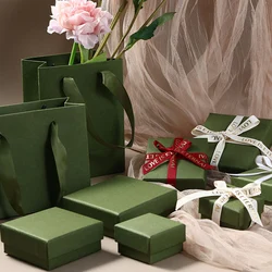 Paper Jewelry Storage Case Earrings Bracelets Earrings Rings Organizer Green Heaven And Earth Cover Packaging Box Wholesale