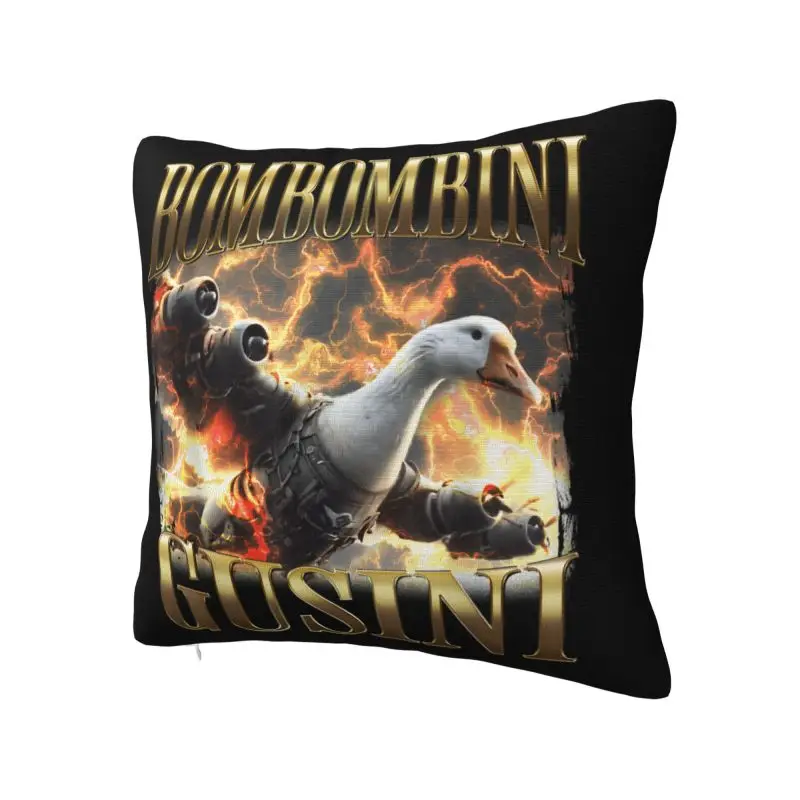 Bombombini Gusini Italian Brainrot Cushion Cover 35x35 cm Polyester Velvet Throw Pillow Case Sofa Chair Home Decor Pillowcase