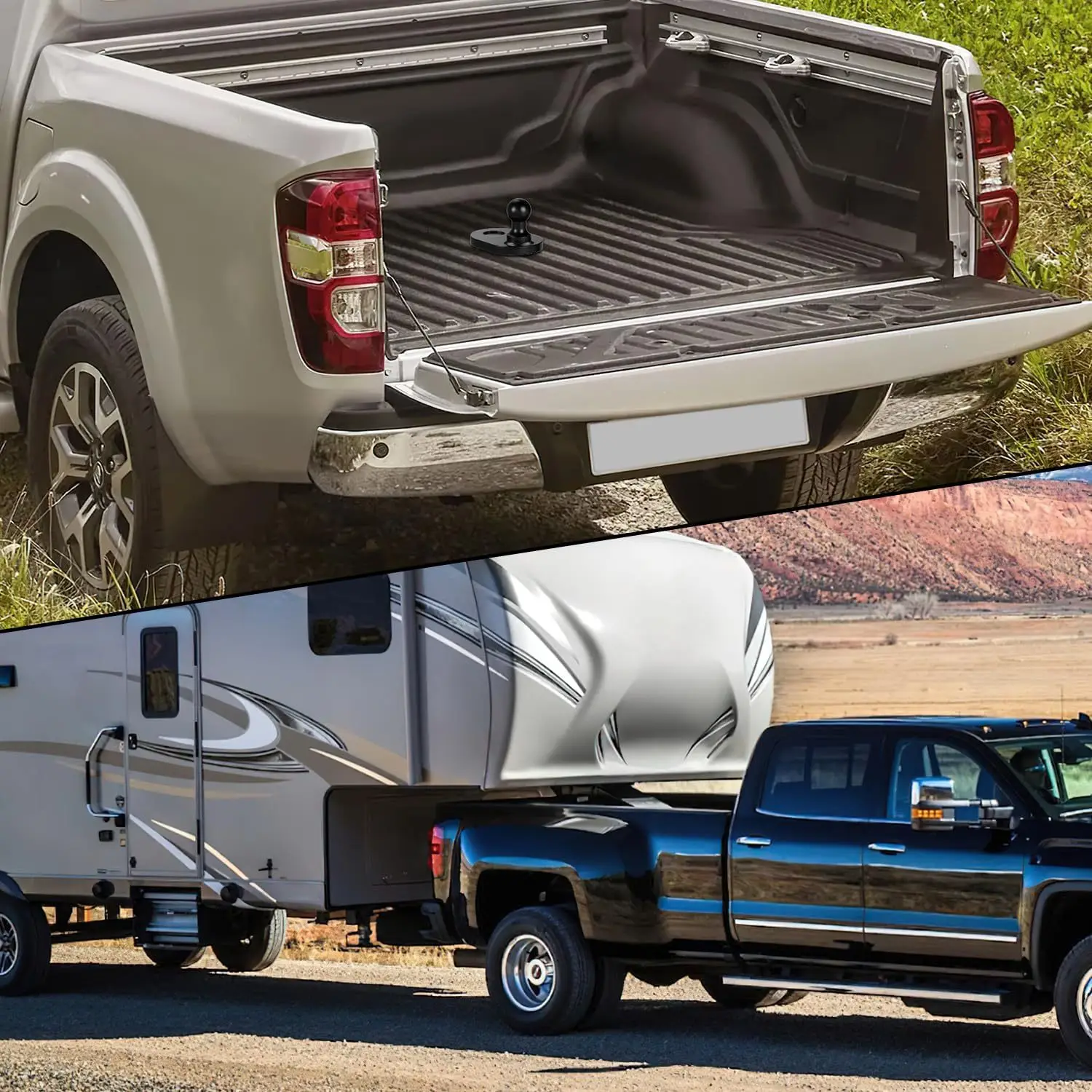 Accessori per rimorchio per camper con testa a sfera per rimorchio trasversale Parti di modifica per auto con sfera a collo di cigno offset