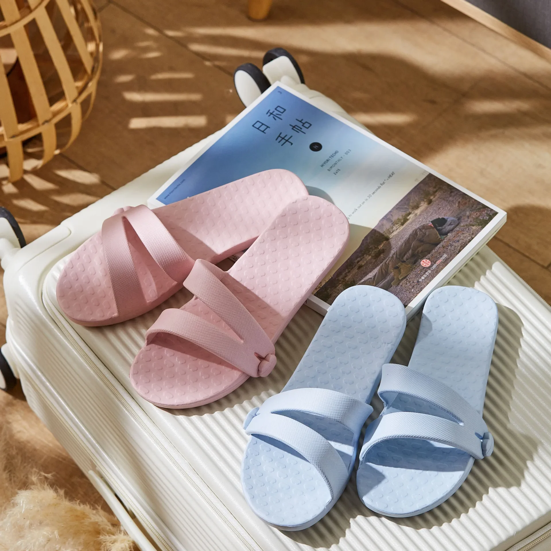 

Detachable Folding Slippers for Women's Summer Travel Business Trips Portable Bathroom Shower Non Slip Travel Beach Slipper