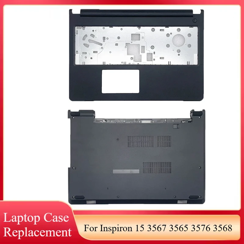 

New Laptop Palmrest Upper Case Cover/Bottom Case For Inspiron 15 3567 3565 3576 3568 Black Base Lower Shell P/N: 04F55W 0X3VRG