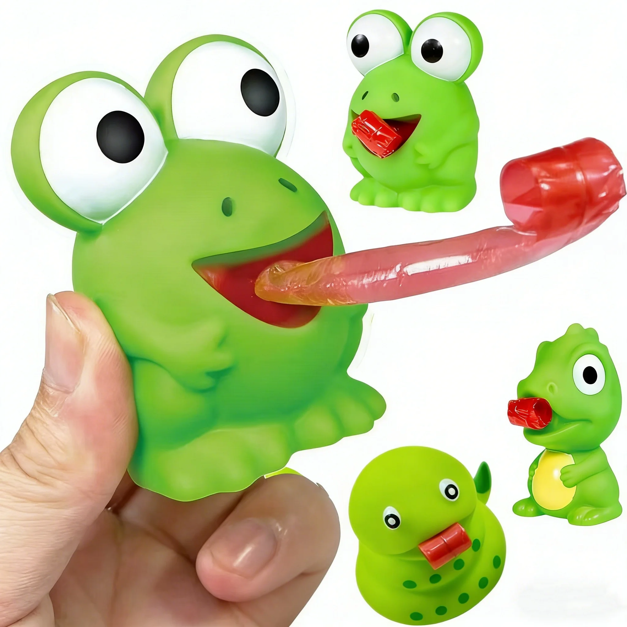 

Интерактивная игрушка-антистресс для детей: креативная лягушка-динозавр с высовывающимся языком для снятия стресса и развлечения
