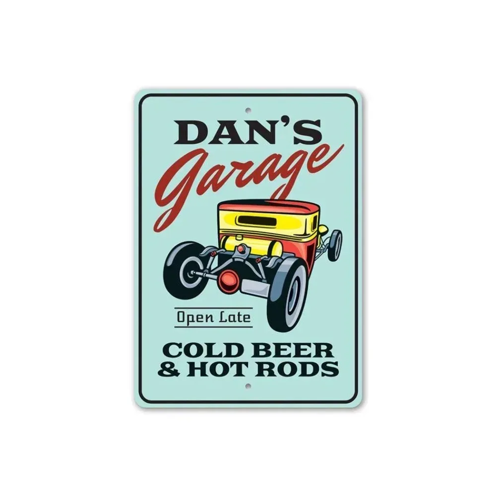 CIFbuy Personalized Text Mint-Green Metal, Custom Garage Wall Ornament