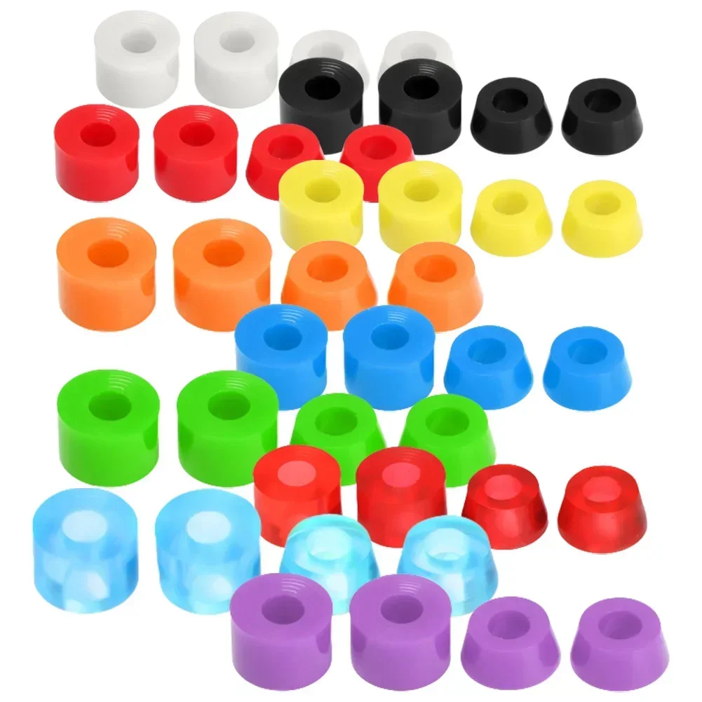 4pcs PU Skateboard Truck Bushing 11x16mm Trucks Conical Bushings Rebuild Kit Longboard Skateboard Shockproof Accessories