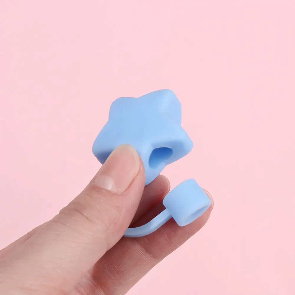 1PC Creative Reusable Silicone Straw Plug Splash Proof Drinking Dust Cap Dust-proof Straw Tips Cover Cup Accessory Kitchen Tool