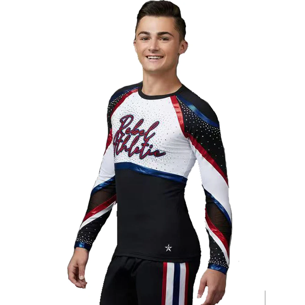 

Professional Cheerleader Uniform,Mens' Sport Outfit,Dance Costume, Custom Style, Free Logo