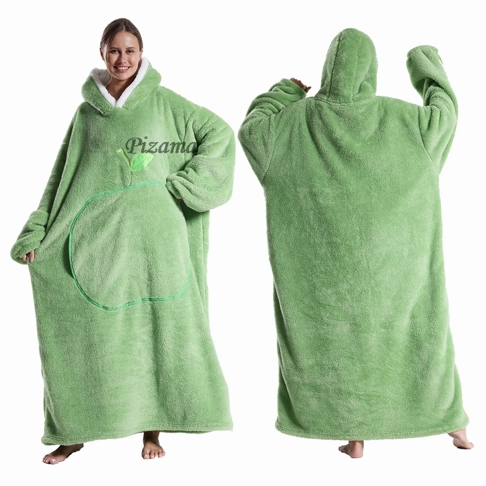 

Candy Color Women's Oversized Hoodies Plus Size Womens Hoodie Womens Plus Size Clothing Winter Warm Wearable Tv Blankets Sherpa