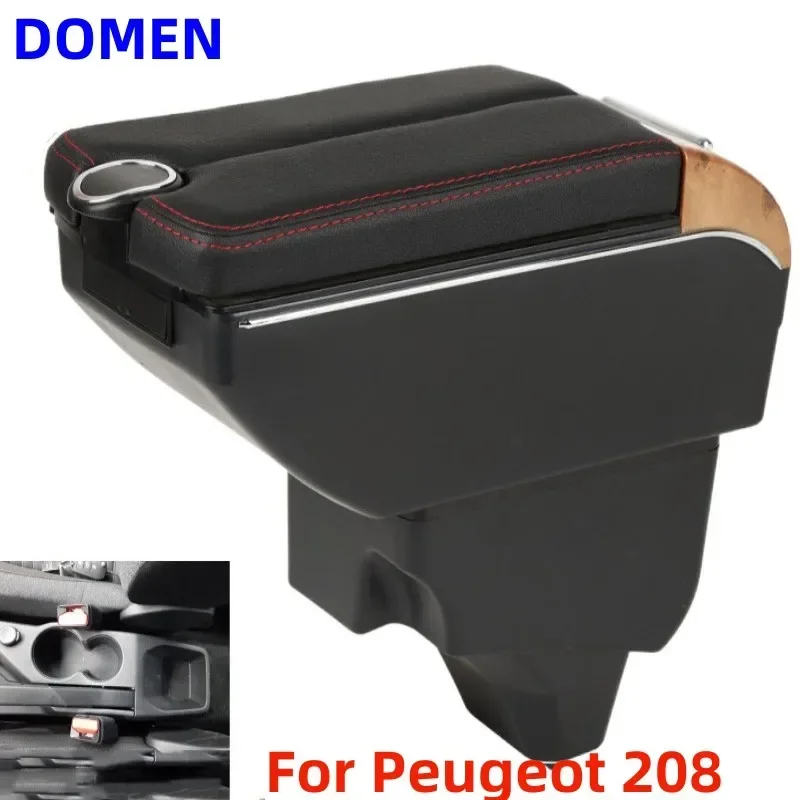 

For Peugeot 208 Car Armrest Box Accessorie Storage Parts Dedicated Interior Retrofit