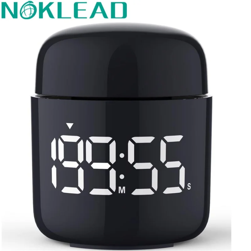 NOKLEAD LED Kitchen Timer Cosmetic Bottles Knob Digital Cooking Timer Countdown Timer Shower Study Makeup Stopwatch Time Timer